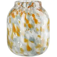 Gilde Vase Joyce blau, braun, weiß - (H) 24 cm | Gr.: onesize