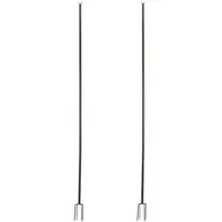 MARELIDA Lichterkettenhalterung - Lichterkettenmast mit Erdspieß - Gartenstab - H: 2,8m - für Außen - 2er Set
