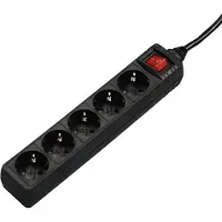 Hama 00137267, 1,4 m, Drinnen, Schwarz, 5 AC-Ausgänge, Schwarz, 1 Stück(e)