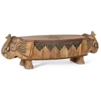 GINER Y COLOMER Mehrfarbige handbemalte Bank aus Mangoholz in Multicolored | Gr.: onesize