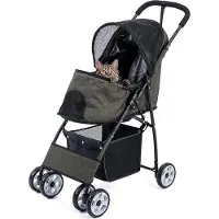 OEM Einfache graue Hundebuggy 48x87x104 cm Polyester