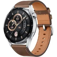 Huawei Smartwatch für Herren, lange Akkulaufzeit,SpO2-Überwachung, AI-Lauftrainer,Herzfrequenzüberwachung, über 100 Trainingsmodi, braunes Leder Android IOS