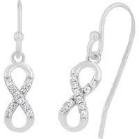 Amor Ohrhänger für Damen, Sterling Silber 925, Zirkonia (synth.) Infinity amor Silber