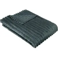 Erwin Müller Fleece, Microfaser Wohndecke Aosta in anthrazit | Gr.: 180 x 220 cm