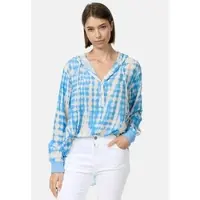 PM Batik Hoodie Bluse in Hellblau | Gr.: onesize