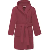 Redbest Frottier Kinder-Bademantel mit Kapuze Chicago in weinrot | Gr.: 110-116