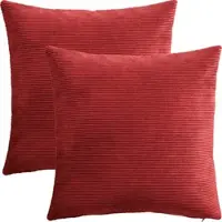 Erwin Müller Cord Kissenhülle 2er-Pack Glasgow in rot | Gr.: 60x60 cm