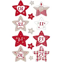 Markenlos Adventskalenderzahlen 24 Sterne