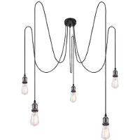 Globo Lighting Hängeleuchte Metall schwarz, 5x E27