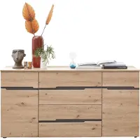 Innostyle Memphis Sideboard Holzwerkstoff Artisan Eiche Optik/Graphit 165x82x44 cm
