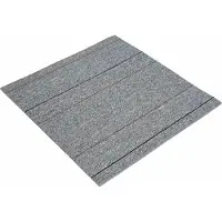 vidaXL Teppichfliese Hellgrau mit Streifen 50 x 50 cm 36 pcs