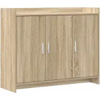 vidaXL Sideboard Sonoma-Eiche 98,5 x 33 x 80 cm Holzwerkstoff