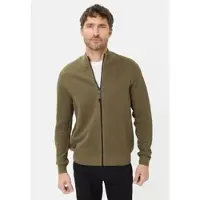 Camel active Strickjacke mit Stehkragen in Olivgrün | Gr.: M