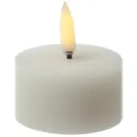 Uyuni LED Teelicht THEA - realistische 3D Flamme - D: 5cm - H: 5,6cm - Timer - Batteriebetrieb - weiß