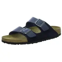 Birkenstock Arizona Sandalen Größe 43, blau, aus Leder und Kunststoff, schmale Form, mit Schnallen