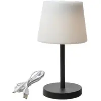 MARELIDA LED Tischlampe mit Lautsprecher - Bluetooth - wiederaufladbar - H: 38cm - für Terrasse, Balkon