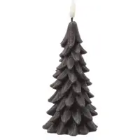 MARELIDA LED Kerze Tannenbaum Weihnachtsbaum Echtwachs H: 19cm in grau | Gr.: onesize