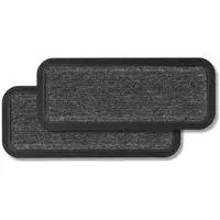 Astra Fußmatte Außen BORDER STAR 2ER SET 2 in Grau | Gr.: 25 x 55 cm