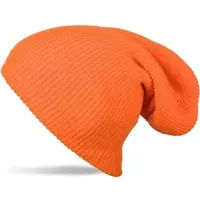 StyleBREAKER Feinstrick Beanie Mütze in Orange | Gr.: onesize
