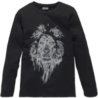 Kidsworld Langarmshirt "WHITE LION" Langarm, Basic-Passform, mit modischem Druck, Rundhalsausschnitt
