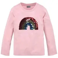 Kidsworld Langarmshirt "Regenbogen Pailletten-Applikation" Langarm, Basic-Passform, mit schimmernden Pailletten-Applikationen
