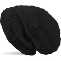 StyleBREAKER Feinstrick Beanie Mütze in Schwarz | Gr.: onesize