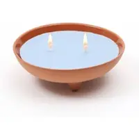 MARELIDA Duftkerze Citronella in Tonschale 2 Dochte in blau, braun | Gr.: onesize