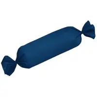 TRAUMSCHLAF Uni Mako-Satin Kissenbezüge Nackenrollenbezug 15x40 cm | marine - blau