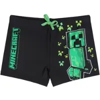 Minecraft Badehose mit elastischem Bund und Schnürung in schwarz | Gr.: 128