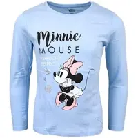 Disney Langarmshirt Minnie Mouse mit Glitzer in Hellblau | Gr.: 110