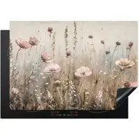 KitchenYeah Herdabdeckplatte Blumenfeld | Gr.: 78 x 78 cm