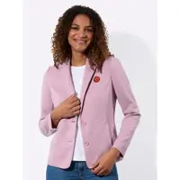 Casual Looks Jerseyblazer "Jersey-Blazer", Damen, Gr. 38, rosa (rosé), 97% Polyester, 3% Elasthan, Blazer Jerseyblazer
