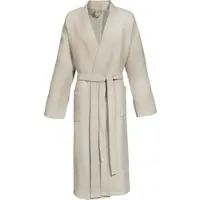 Erwin Müller Piqué Unisex-Bademantel lang Hohenfels in cappuccino | Gr.: XL