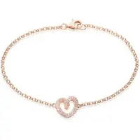 Eye Candy Armband "HERZ" in Rosegold aus Sterling-Silber - (L) 18,5 cm | Gr.: onesize