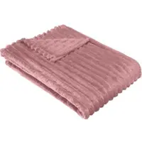 Erwin Müller Fleece, Microfaser Wohndecke Aosta in rosenholz | Gr.: 130-x-170-cm