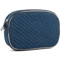 StyleBREAKER Multi Umhängetasche in Dunkelblau-Silber | Gr.: onesize