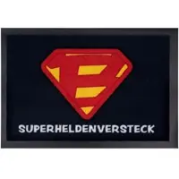 United labels Bastian Bielendorfer Fußmatte - Superheldenversteck 38 x 58 cm in blau | Gr.: onesize