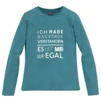 Kidsworld Langarmshirt in petrol | Gr.: 164-170