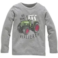 Kidsworld Langarmshirt in grau-meliert | Gr.: 128/134