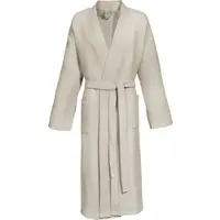 Erwin Müller Piqué Unisex-Bademantel lang Hohenfels in cappuccino | Gr.: S