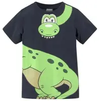 Kidsworld T-Shirt "Mit großem Druck: GREEN DINO" Kurzarm, Basic-Passform, bedruckt, Rundhalsausschnitt
