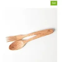 Bérard 2tlg. Salatbesteck-Set ''Contour'' in Beige - (L)30,5 cm | Gr.: onesize