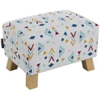 58 aufm Kessel POLSTERHOCKER Kaylah Flachgewebe weiß | Gr.: onesize
