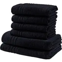 Redbest Frottier Frottier-Set uni 6-tlg. New York in schwarz | Gr.: onesize