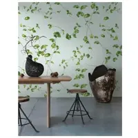 Living Walls Fototapete "THE WALL III Blätterranken Tapete Motivtapete Floral Blattmotiv" matt glatt Vliestapete Blätter für Schlafzimmer Küche Wohnzimmer Blätterranke