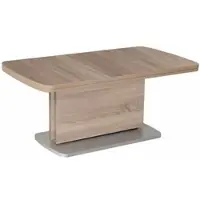 58 aufm Kessel Couchtisch höhenverstellbar ausziehbar Clovis 110x53x63 Eiche Sägerau