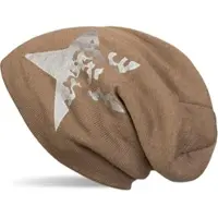 StyleBREAKER Feinstrick Beanie Mütze in Braun | Gr.: onesize