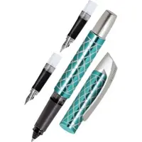 ONLINE USV-Systeme online Campus Ergonomischer Schulfüller + Tintenpatronen-Rollerball Set Türkis | Gr.: onesize