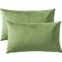 Redbest Samt Kissenhülle im 2er-Pack Kingsville in hellgrün | Gr.: 40 x 40 cm