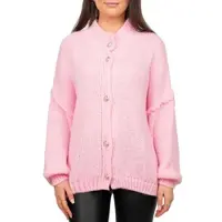 Reichstadt Damen Relaxed Fit Strickjacke Oversized-Look in Pink | Gr.: onesize